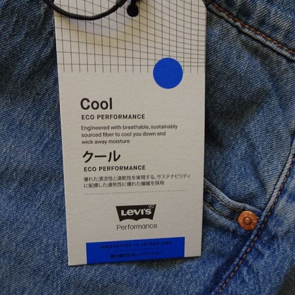 Levi's 505 Cropped Jeans Size 32x20 Blue Denim Stretch - Picture 7 of 8